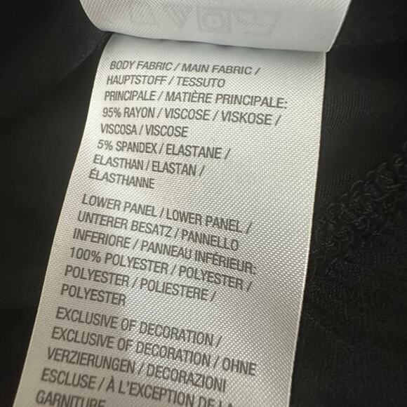 LOGO by Lori Goldstein Sleeveless Tank Tunic Lace Hem Black Womens XXS 2XS - Picture 9 of 10